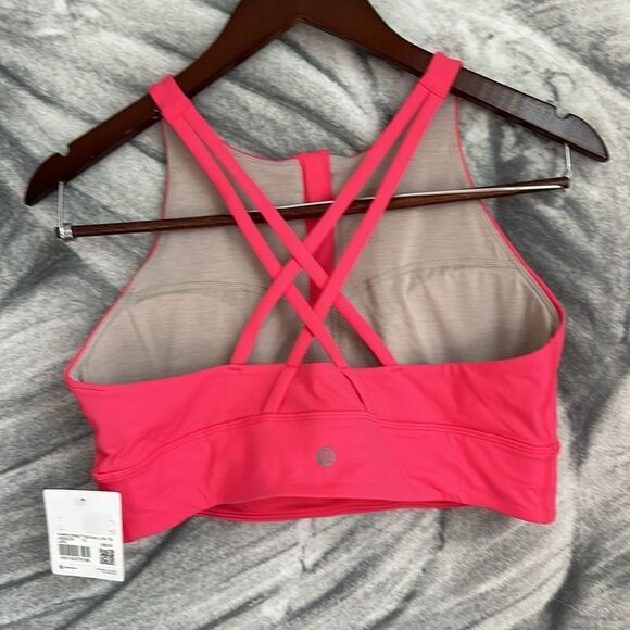 LULULEMON Energy High-Neck Long-Line Zip-Front Bra lip gloss  Size‎ 12 NWT - Picture 2 of 6